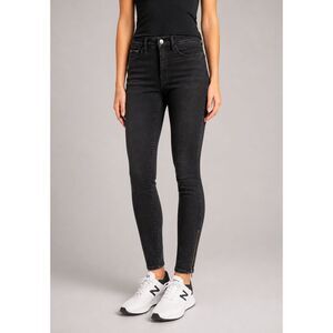 Athleta Sculptek Ultra Skinny Moto Zip Hem Jeans Black 6